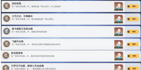崩坏星穹铁道初花习剑录活动成就大全插图3爱奇漫