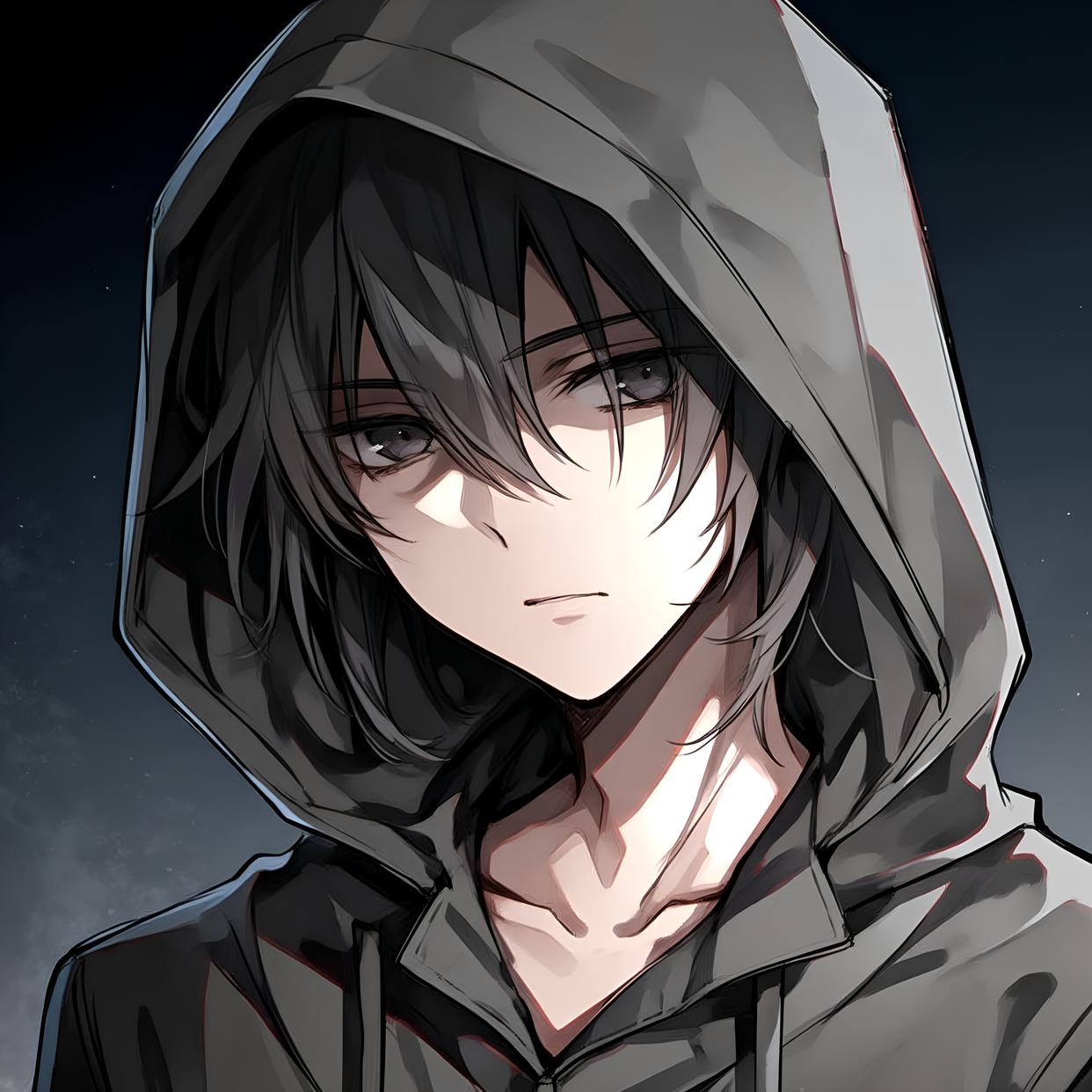 兜帽漫画风格卡通头像，神秘角色来啦